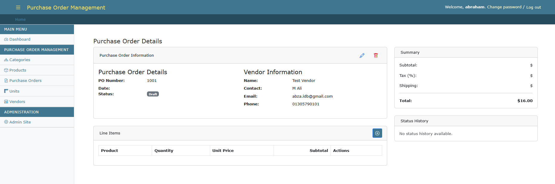 Purchase Order Management System thumbnail