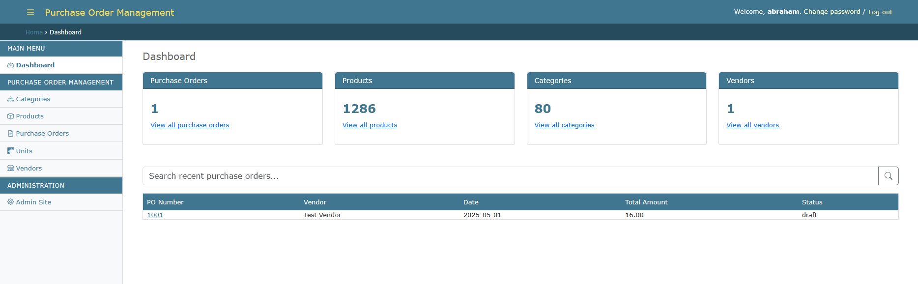 Purchase Order Management System thumbnail